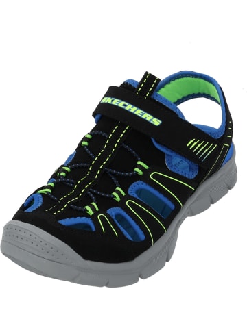 Skechers Sandaletten in black/blue & lime