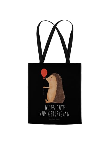 Mr. & Mrs. Panda Laptoptasche Igel Luftballon mit Spruch in Schwarz