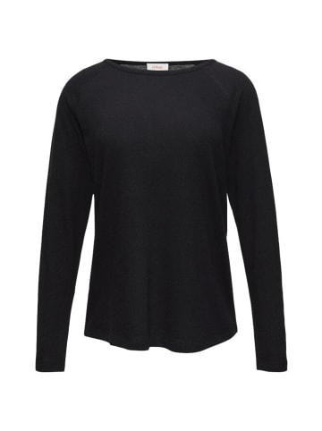 S.OLIVER RED LABEL Langarmshirt in Schwarz