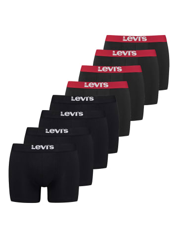 Levi´s Boxershort 8er Pack in Schwarz/Schwarz/Rot