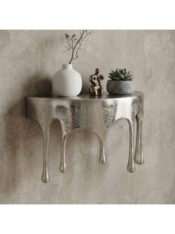 FineBuy Wandregal in Silber / Aluminium / 45x20x20
