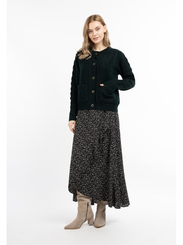 DreiMaster Damen Strickjacke Mit Knöpfen in Dunkelgrün