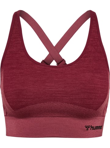 Hummel Hummel Top Hmlclea Yoga Damen Atmungsaktiv Feuchtigkeitsabsorbierenden Nahtlosen in CABERNET/APPLE BUTTER MELANGE