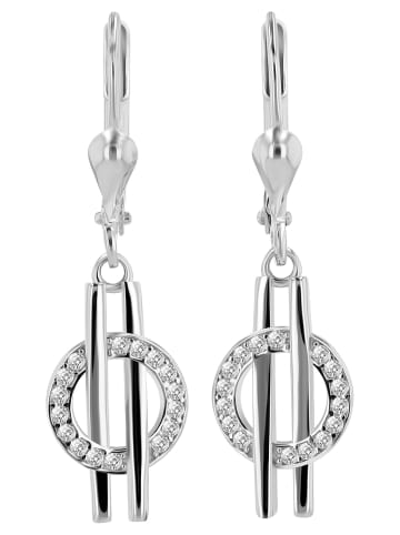 Adeliás Damen Anhänger aus 333 Gold mit Zirkonia in silber