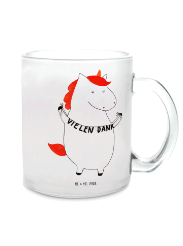 Mr. & Mrs. Panda Teetasse Einhorn Dankeschön ohne Spruch in Transparent