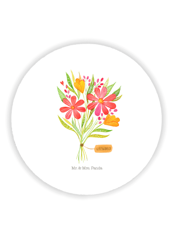 Mr. & Mrs. Panda magnet Blumenstrauß ohne Spruch in Weiß