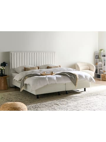 Beliani Doppelbett DUKE II in Weiß/Schwarz - (W) 180 x (H) 120 x (L) 216 cm