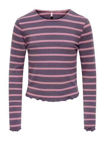 KIDS ONLY Strickpullover 'Ally Striped' in lila
