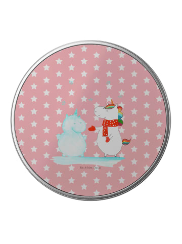 Mr. & Mrs. Panda Dose Einhorn Schneemann ohne Spruch in Rot Pastell