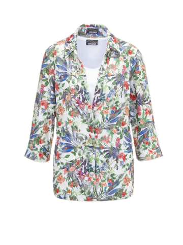 GOLDNER Kurzgröße:  Set (Spitzenbluse und Top) in bunt / gemustert
