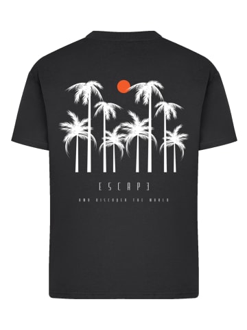 F4NT4STIC Ladies Everyday Tee Escape Discover the World Palm Trees in schwarz
