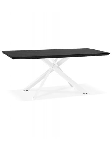 KADIMA DESIGN Esstisch WALABY | Esszimmertisch mit X-Förmigem Bein in Schwarz-Weiß