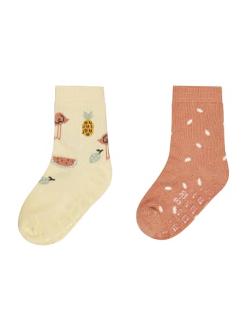 Sterntaler ABS Socken 2er-Pack Flamingo in dunkelgelb