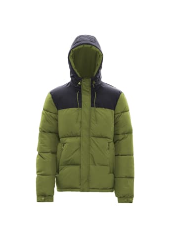 VINAJA Men Wattierte Steppjacke in Oliv Schwarz