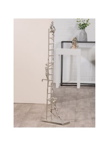 GILDE Skulptur Aufstieg silberfarben - (H) 114 cm