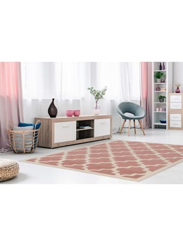 Teppich Boss Kurzflor Teppich Mia 2097 - Rosa / Elfenbein