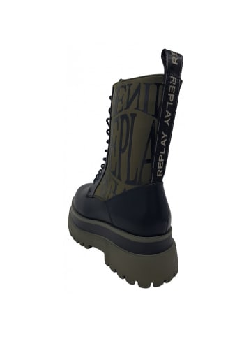 Replay Schnürstiefel ANY Print in Schwarz