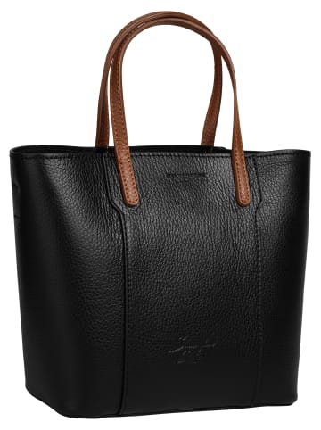 Samantha Look Handtasche echt Leder in schwarz