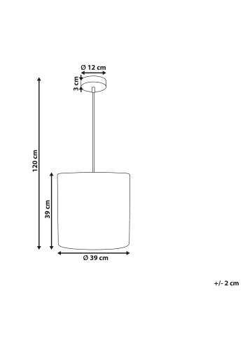 Beliani Pendelleuchten LUAPULA in  - (W) 39 x (H) 120 x (L) 39 cm