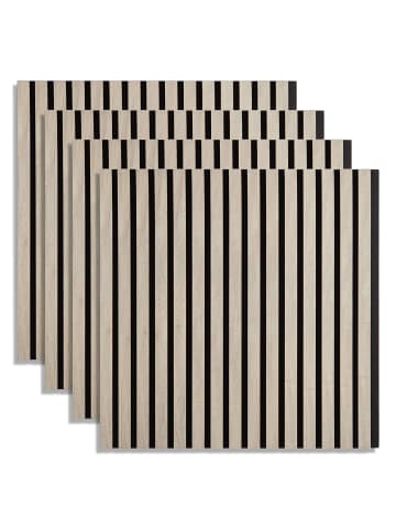 Homestyle4u Akustikpaneel 60x60 4er Set in Grau