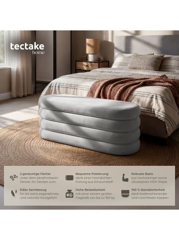 tectake Gepolsterte Sitztruhe , 110 x 45 x 42 cm, mit Stauraum
