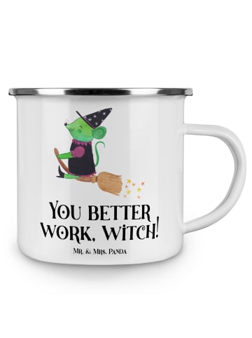 Mr. & Mrs. Panda Kaffeetasse Halloween Hexenpower mit Spruch in Weiß