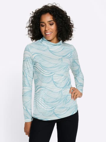 Sieh an! Langarm-Shirt in ozean-ecru-bedruckt