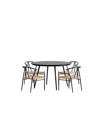 ebuy24 Schwarz 120 x 120 cm