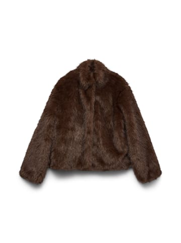 Vero Moda Kunstpelzjacke in Chocolate Torte