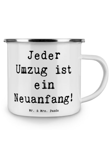 Mr. & Mrs. Panda Kaffeebecher Spruch Umzug Neuanfang mit Spruch in Weiß