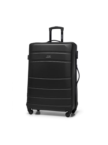 Wittchen Large suitcase and cosmetic case made of textured in Black