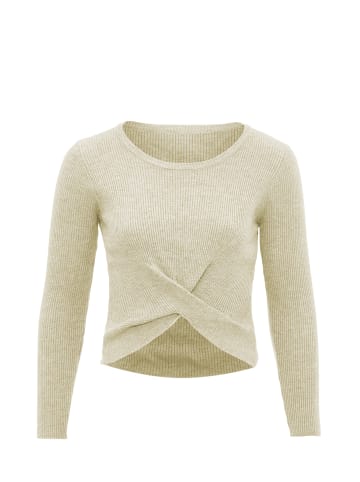 leo basics Damen Strickpullover in Dunkelbeige