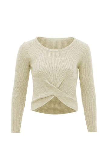 leo basics Strickpullover in Dunkelbeige