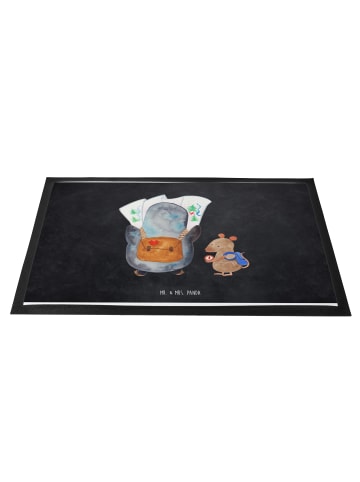 Mr. & Mrs. Panda Fussmatte Pinguin & Maus Wanderer ohne Spruch in Kreidetafel