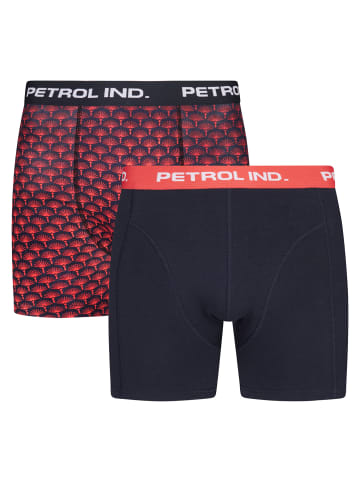 Petrol Industries 2er-Pack Boxershorts Flare in Blau