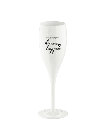 koziol CHEERS No. 1 DREAMS HAPPEN - Glas 100ml mit Druck in cotton white