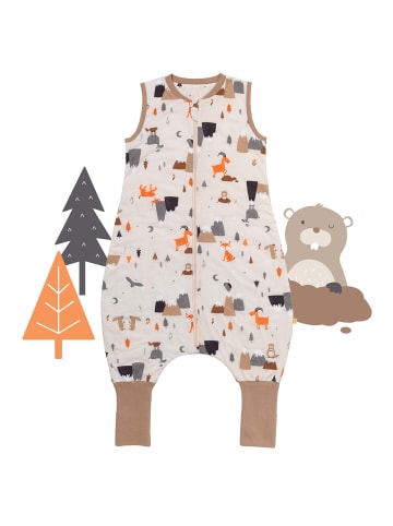 Schlummersack Schlafsack mit Füßen und umklappbaren Bündchen 1.0 TOG in Orange