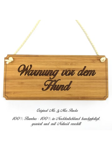 Mr. & Mrs. Panda Türschild Warnung vor dem Hund mit Spruch in Keine Angabe