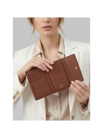 Lazarotti Bologna Leather XL Geldbörse mit Zip-Around Fach Leder 14 cm brown