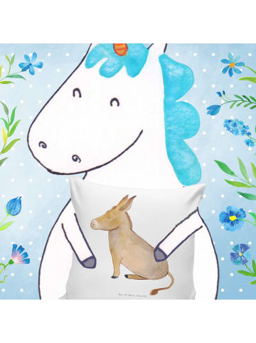 Mr. & Mrs. Panda kissen für sofa Esel ohne Spruch in Weiß