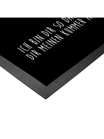 Mr. & Mrs. Panda fußmatte Pinguine trösten mit Spruch in Schwarz