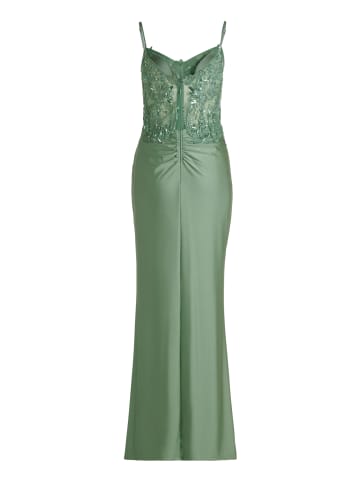 Vera Mont Abendkleid mit Stickerei in Foggy Green
