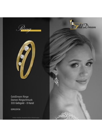 GoldDream 333 Gelbgold - 8 Karat Damen Ringe 3er Zirkonia Fingerring  56 (17,8)