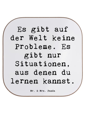 Mr. & Mrs. Panda Tischuntersetzer Spruch Erleuchtung finden mit ... in Weiß