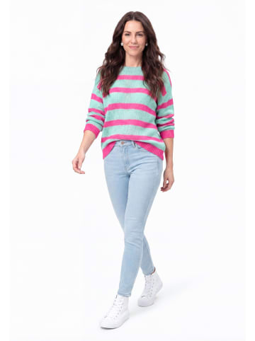 usha BLUE LABEL Women Sweater in Green Stripes
