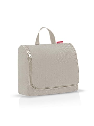 Reisenthel cosmetics toiletbag XL - Kulturbeutel 28 cm (leo vanilla) in herringbone sand