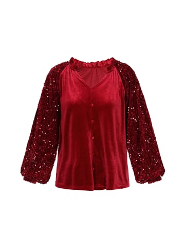 NAEMI Women Blouse in Wine Red