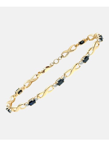 Diamant L'éternel Armband aus 375 Gelbgold mit Diamant mit Saphir