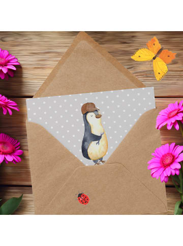 Mr. & Mrs. Panda Klappkarte Elektriker Durchblick mit Spruch in Grau Pastell