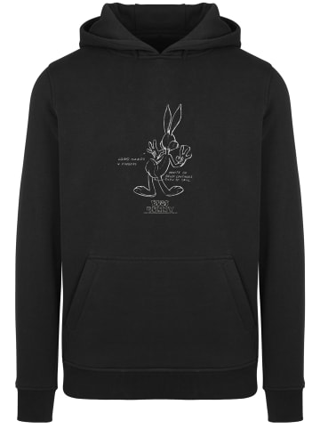 F4NT4STIC Hoodie Looney Tunes Bugs Bunny White Belly in schwarz